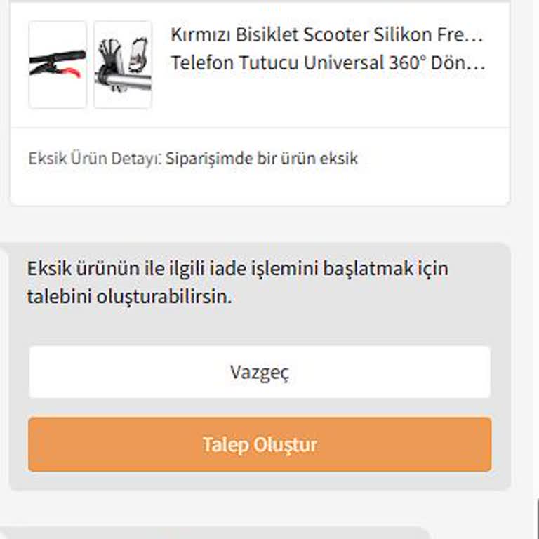 Eksik Ürün Ve Yetersiz Destekle Mağduriyet Yaşıyorum