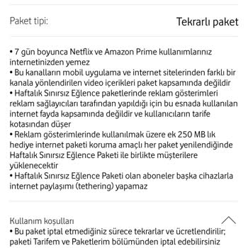 Vodafone Eğlence Paketi İnternetimden Yedi, Mağduriyetim Giderilmedi