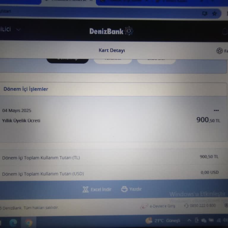 Denizbank Kredi Kartı Yıllık Üyelik Ücreti İadesi Ve Yasal Haklarımın Talebi