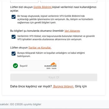 VFS Global'da Kayıt Olma Sorunu Ve Randevu Engeli