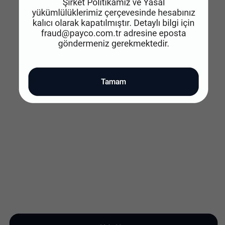 Payco Hesabım Kapandı, Param İçeride Kaldı Ve Destek Alamıyorum