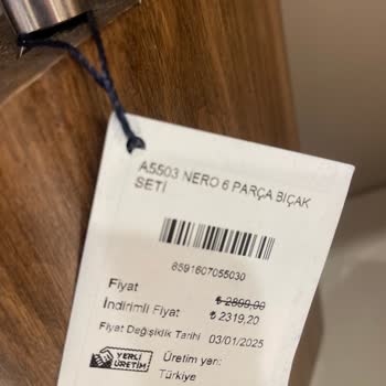 Aldığım Bıçak Setinin Sapı Bozuldu Aynı Ürün Temin Edilmiyor