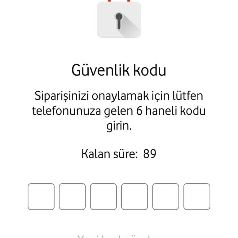 Vodafone Yanımda Uygulamasında Güvenlik Kodu SMS'i Gelmiyor