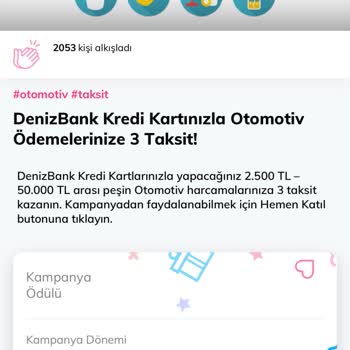 Denizbank Otomotiv Kampanyasında Taksit Hakkım Reddedildi Mağduriyet Yaşadım