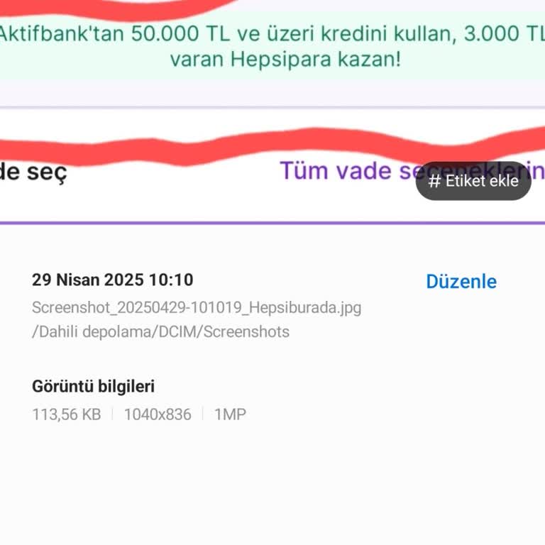 Kredi Kampanyası Bilgilendirmesi Ve Hepsipara Hakedişi Sorunu