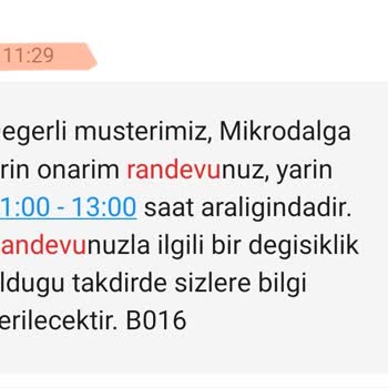 Profilo Ankastre Mikrodalga Fırında Kapak Boyasında Yanık Ve Yetersiz Servis Süreci