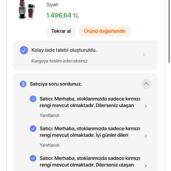 Yanlış Renk Ürün Gönderimi Ve Müşteri Mağduriyeti