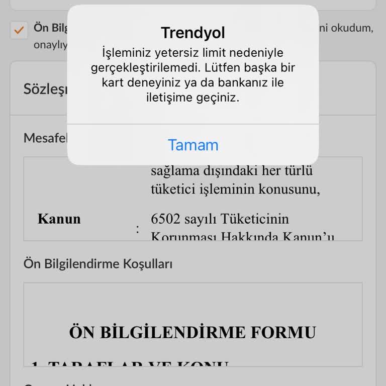 Harçlık Avans Limiti Olmasına Rağmen Alışverişte Sürekli Yetersiz Limit Uyarısı