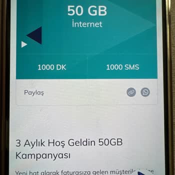Hoşgeldin 59GB Kampanyasına Katılamıyorum Müşteri Hizmetleri Çözüm Sunmuyor