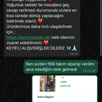 Yanlış Renk Ürün Ve Ekstra Kargo Ücreti Sorunu