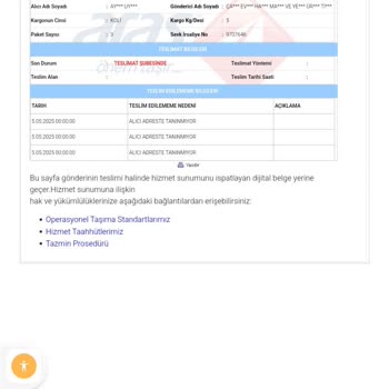 Kargo Teslimatı Yapılmadan Teslim Edilmiş Gibi Gösterildi