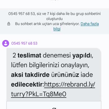 Sahte Teslimat Mesajı İle Kişisel Bilgi İstemi