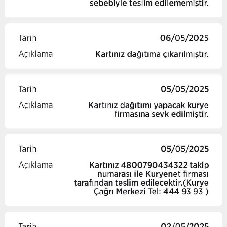Teslim Edilmeyen Banka Kartı Ve Yetersiz Müşteri Hizmeti