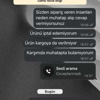 Siparişim Uzun Süredir Kargoya Verilmedi Ve İletişim Kuramıyorum