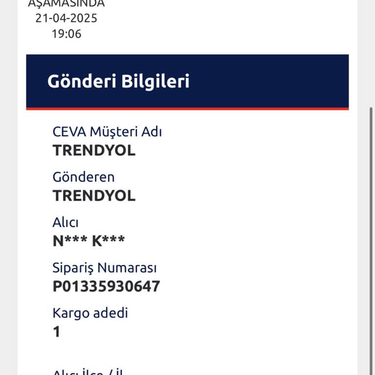 Ceva Logistics Siparişimin Teslimatı Gecikti, Kargo Firması Ve Trendyol'dan Memnun Kalmadım