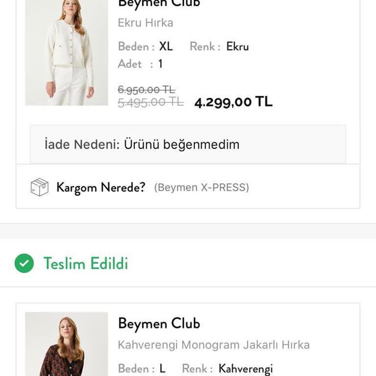 Kısa Sürede Küçülen Kazak İçin İade Talebim Reddedildi