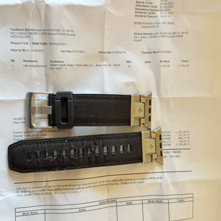 Satın Alınan Saat Kordonunda Kumaş Sorunu Ve Destek Sürecinde Memnuniyetsizlik