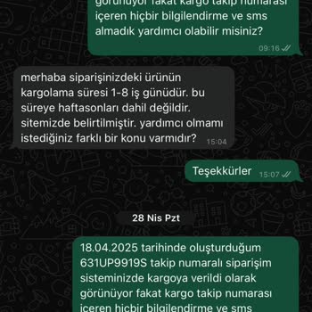 Siparişim 20 Gündür Kargolanmadı, Müşteri Hizmetleri Tamamen İlgisiz