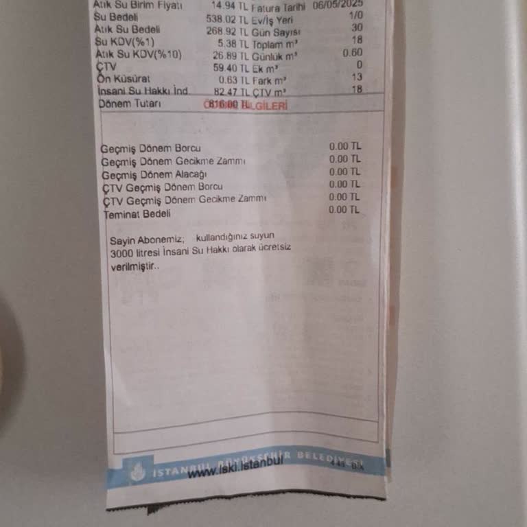 Su Faturasında Yanlış Okuma Ve Yüksek Tutar Sorunu