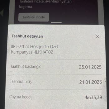 Vodafone Tarafından Onayım Olmadan Ek Paket Ve Ücretlendirme Yapılması