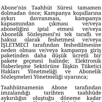 Taahhütlü Paket Fiyatı Uygulamada Farklı, Gerçekte Farklı Çıktı Mağdur Oldum