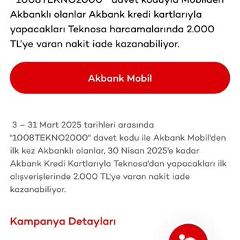 Akbank Teknosa Kampanyasından Nakit İade Sorunu Ve Müşteri Memnuniyetsizliği