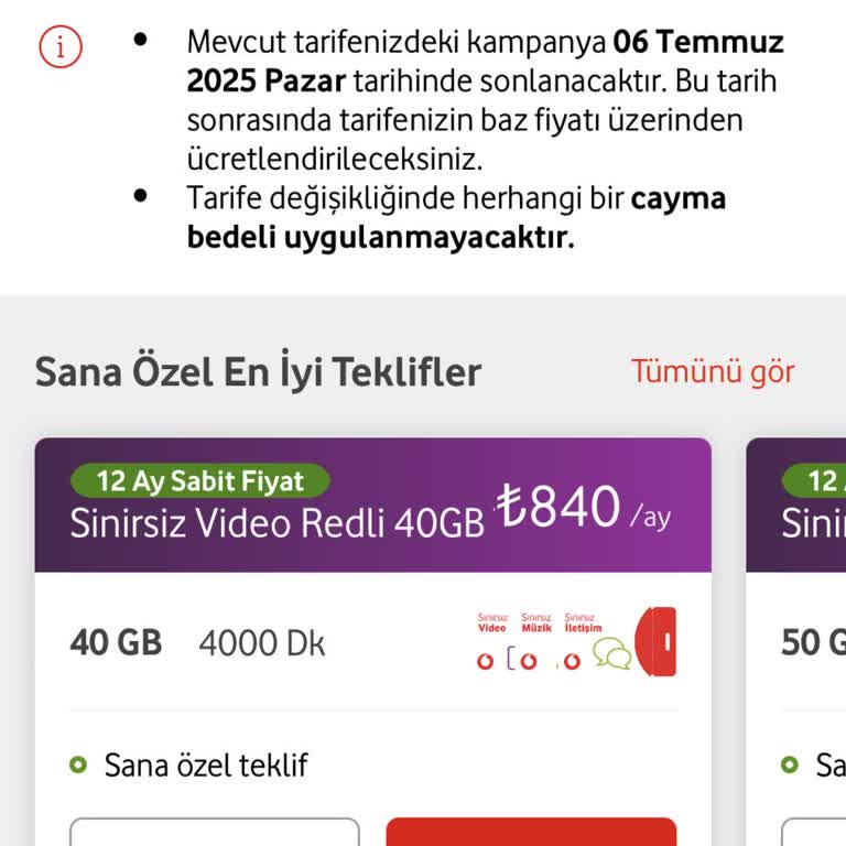 Vodafone'un Paket Fiyatlarındaki Ani Artış Müşteriyi Zorluyor