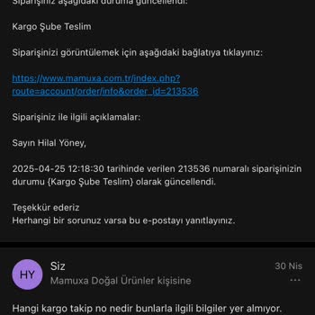 Mamuxa Siparişim Ortada Yok İletişim Sıfır Mağduriyet Yaşıyorum