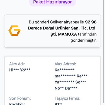 Mamuxa Siparişim Ortada Yok İletişim Sıfır Mağduriyet Yaşıyorum