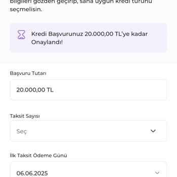 Kampanya Şartlarına Uygun Kredi Sunulmadı