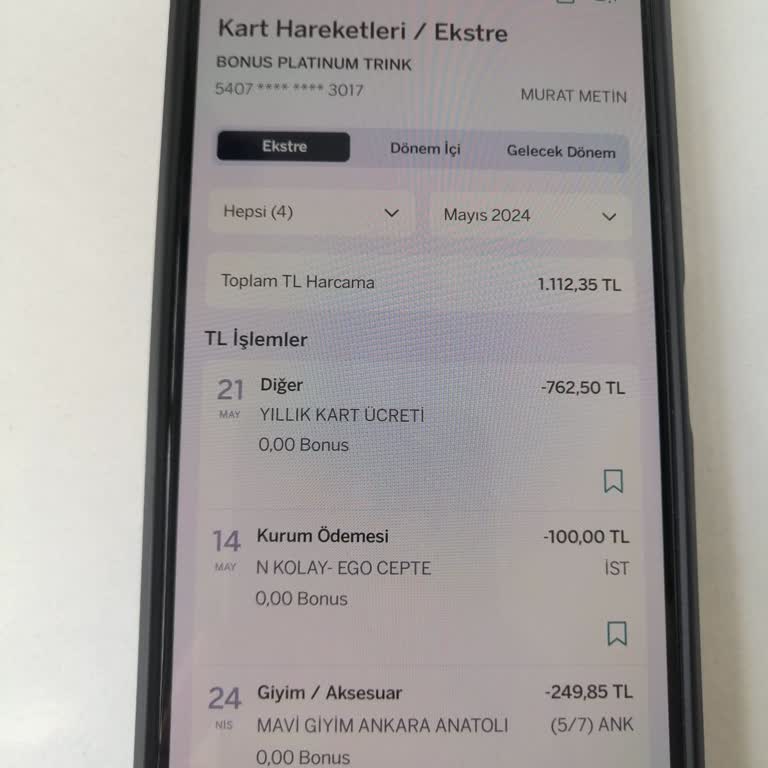 Kredi Kartı Aidatının Gerekçesiz Alınmasından Dolayı İade Talebim