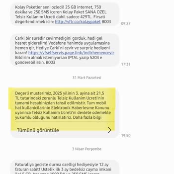 Kullanılmayan Hattıma Sebepsiz Yüksek Borç Çıkarıldı!