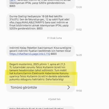 Kullanılmayan Hattıma Sebepsiz Yüksek Borç Çıkarıldı!