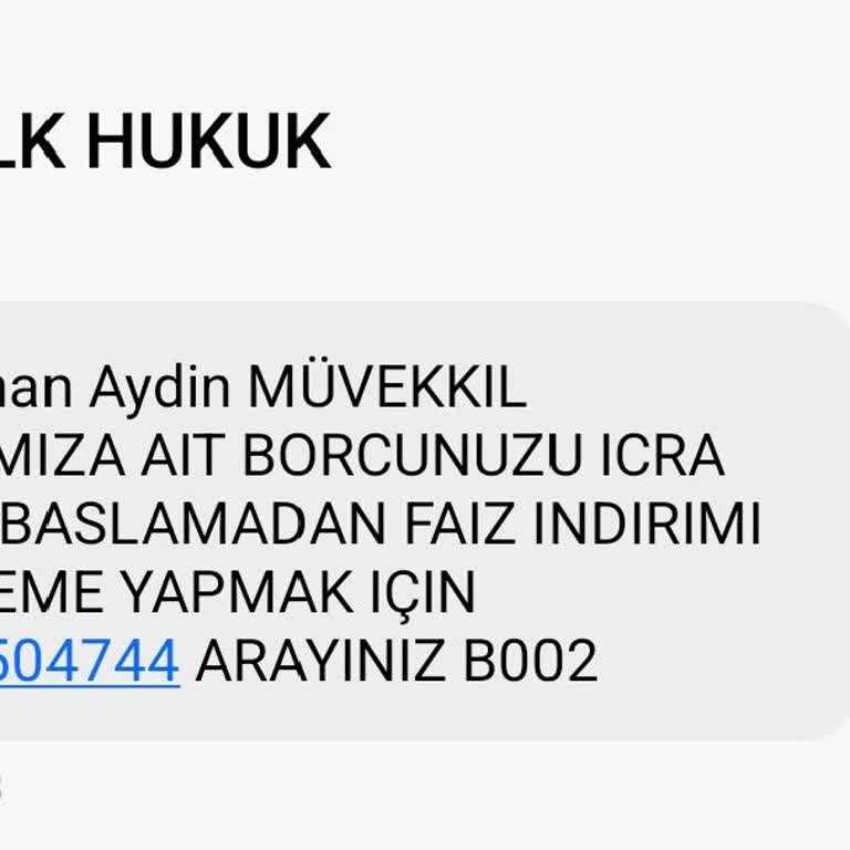 İzinsiz Kullanılan Kişisel Bilgilerimle Haksız Borç Mesajı Aldım