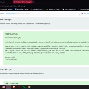 Türkticaret.net'te Sürekli Sunucu Sorunları Ve Yetersiz Destek