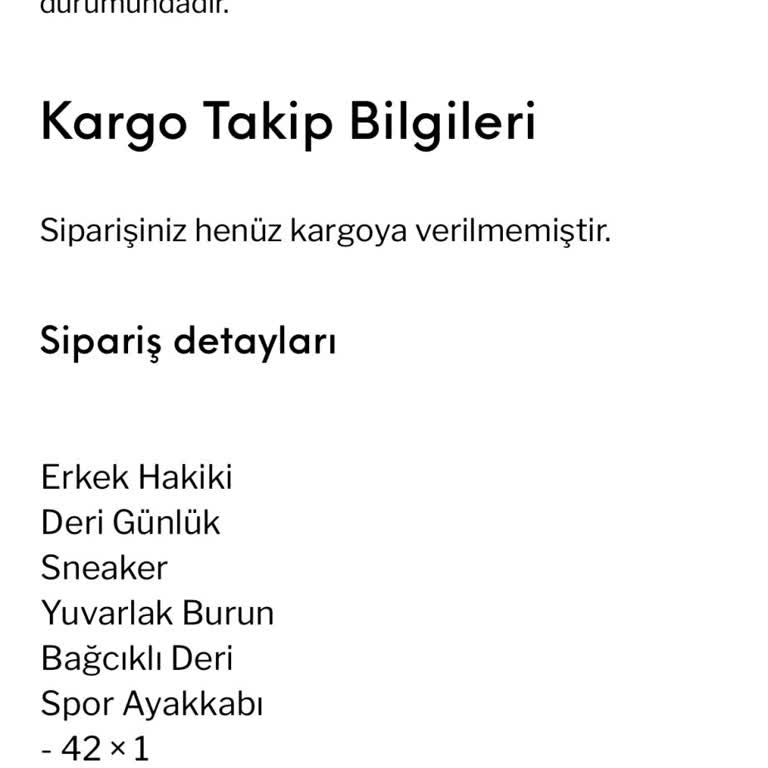 27 Gündür Kargoya Verilmeyen Ayakkabı Ve İletişimsizlik