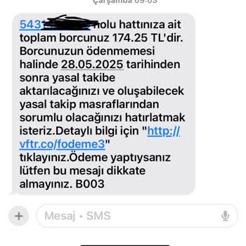Hattımı Taşıdıktan Sonra Vodafone'dan Sürekli Borç Mesajı Alıyorum