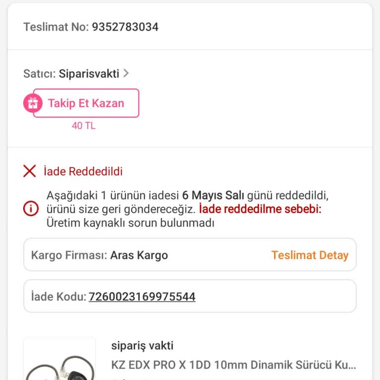 Siparisvakti Kusurlu Kulaklık Gönderip Hakaret Etti