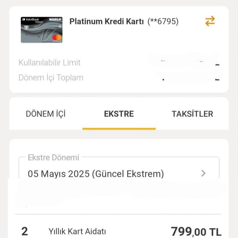 VakıfBank Kredi Kartı Yıllık Aidatının İadesi Talebi
