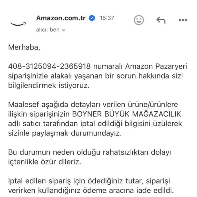 Siparişim İptal Edildiği İçin Mağdur Oldum