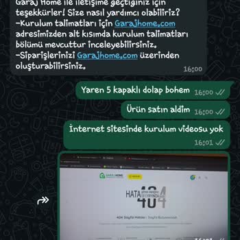 Eksik Parça Gönderilmeyen Dolap Mağduriyeti