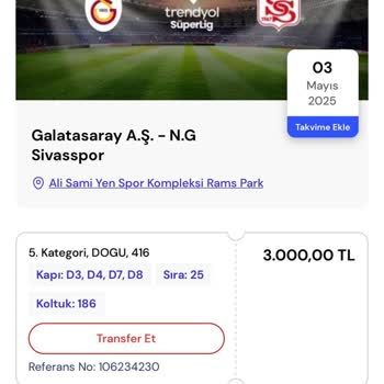 Yanlış Tribün Bileti Teslim Edildi, Ücret İadesi Talep Ediyorum