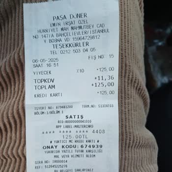 Paşa Döner'de Fiyat Farkı Ve Olumsuz Müşteri Deneyimi
