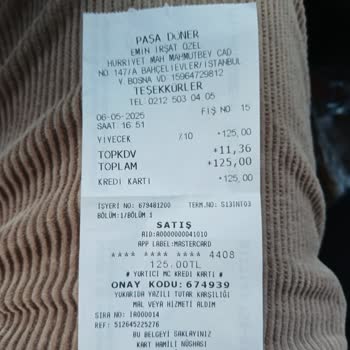 Paşa Döner'de Fiyat Farkı Ve Olumsuz Müşteri Deneyimi