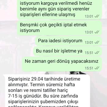 Siparişim Günlerdir Kargoya Verilmedi Ve İletişim Kurulamıyor