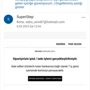 Siparişim 10 Gün Sonra Stok Hatası Nedeniyle İptal Edildi