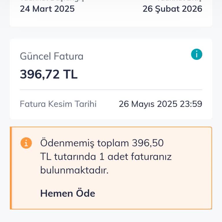 Taahhüt Edilen Fiyatın Üzerinde Fatura Ve Yetersiz Müşteri Hizmetleri
