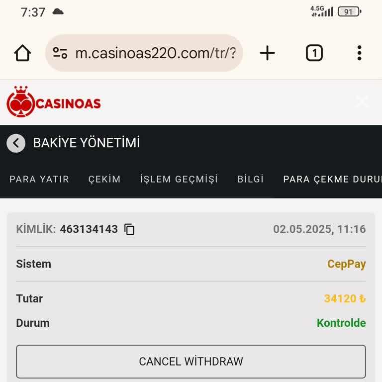 Casinoas220 Paramı Ödemiyor, Destek Yanıt Vermiyor Mağdurum
