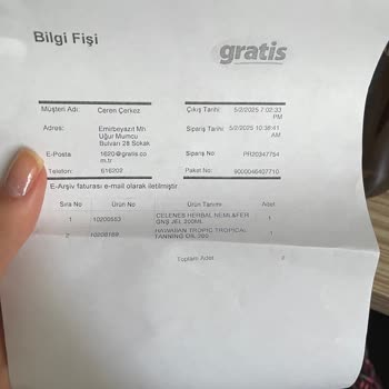 Siparişimde Gelen Jel Ürünün Yarıya Yakın Boş Çıkması