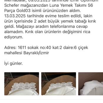 Kırık Tabaklar 2 Aydır Teslim Edilmedi, Evlilik Öncesi Mağduriyet Yaşıyorum